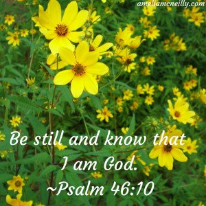 Be still and know that I am God.-Psalm 46-10