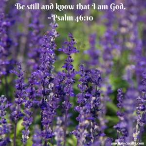 Be still and know that I am God.Psalm 46_10