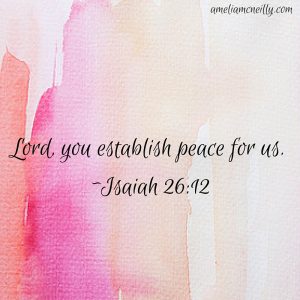 He establishes peace for us